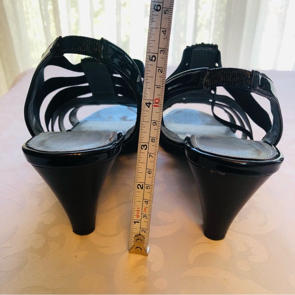 London Fog Size 10 Nadeen NAVY Strappy Dress Slingback Shoes/Sandals Glitzy NWOT - Picture 8 of 11